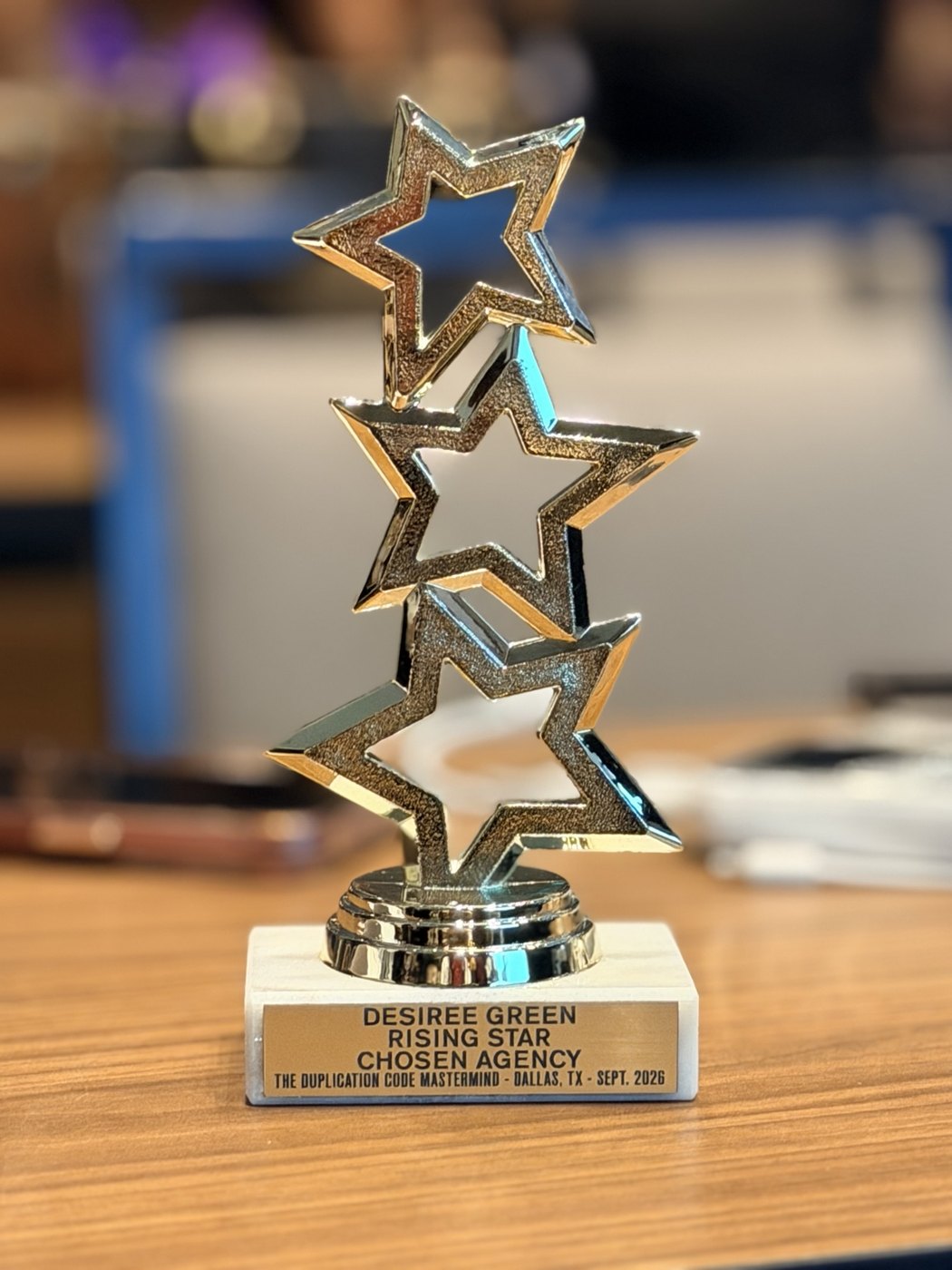Desiree Green’s Chosen Agency Rising Star award